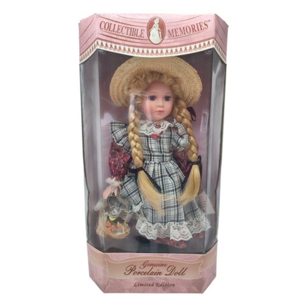 Kmart Exclusive Collectible Memories Limited Edition Porcelain Doll w/ Pigtails